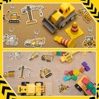 RattanView 24 Pcs Construction Vehicle Craft Color Your Own Keychains Diy Craft - Image 5