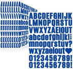 Letter Stickers, Mailbox Numbers, 1 Inch Waterproof Vinyl Alphabet | 1 Inch Blue by Llewyn
