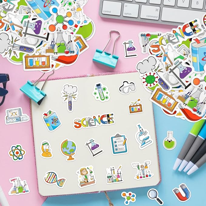 300Pcs Science Foam Stickers, Self-Adhesive Chemistry Biology Physics Stickers - Image 4