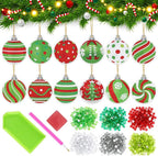 FRVCRS 12Pcs Christmas Diamond Art Keychains DIY Art Christmas Ornaments by Unknown