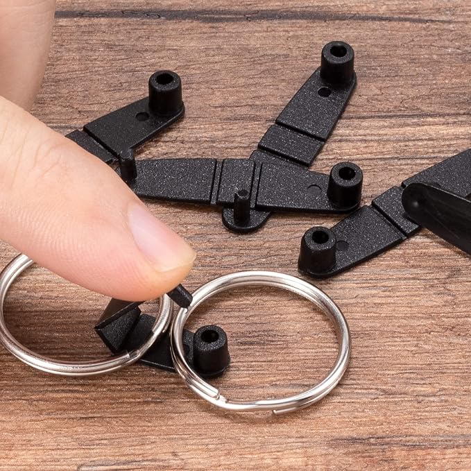 OIIKI 100Pcs Plastic Keychain Clips, Card Holder - Image 4