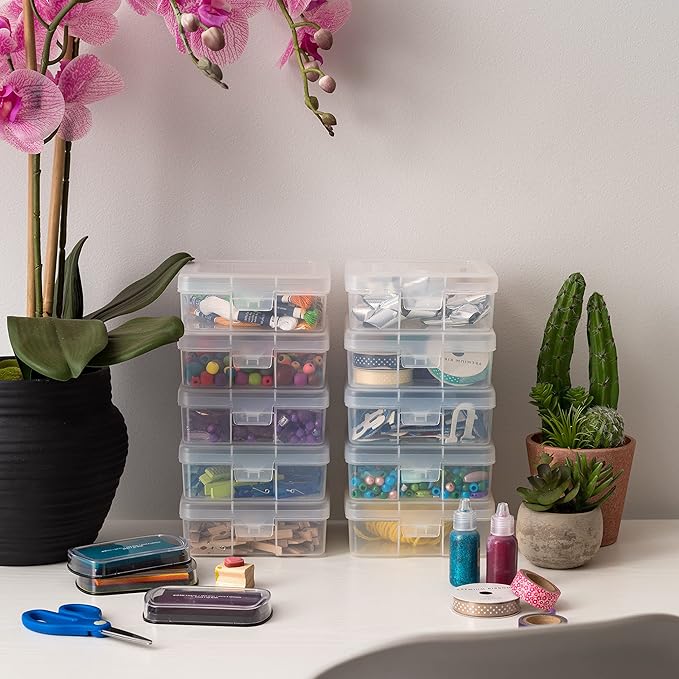 IRIS USA Clear Storage Cases, |Made in USA|, Plastic Bead Organizing Containers - Image 5