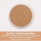 Self-Adhesive Cork Sheets for DIY Coasters, 4 Inch Round, Strong Adhesive-Backed - Image 7