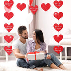 TaoBary 24 Pcs 7.08 Inch Valentine's Day Glitter Heart Cutouts Large Red Paper - Image 4
