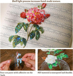 Yoksas 40 Pcs Large Vintage Shiny Flowers Stickers - Image 3