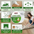 YYXLIFE Double Sided Removable Rug Tape - Image 7