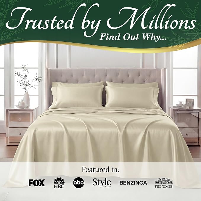 DECOLURE 100% Viscose Derived from Bamboo Sheets Twin Size - Image 5
