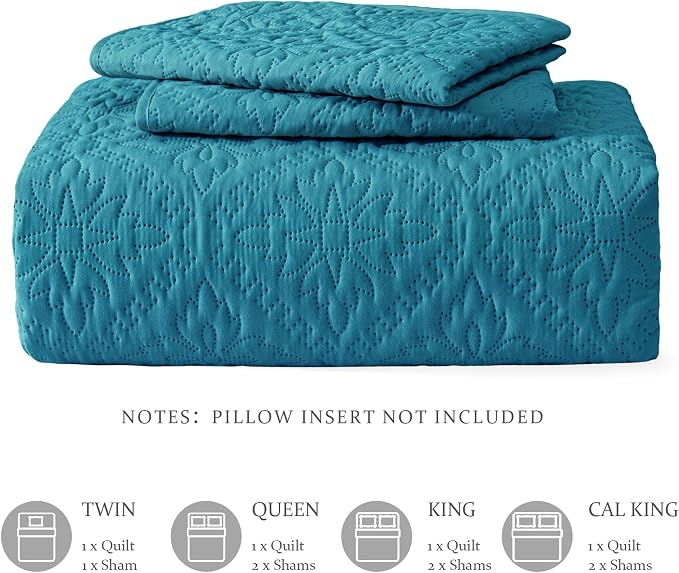 Exclusivo Mezcla California King Quilt Bedding Set, Lightweight Soft Bedspreads - Image 6