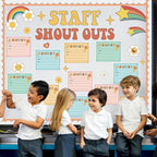 Boho Hippie Staff Shout Outs Bulletin Board Decorations Groovy Retro Staff - Image 5