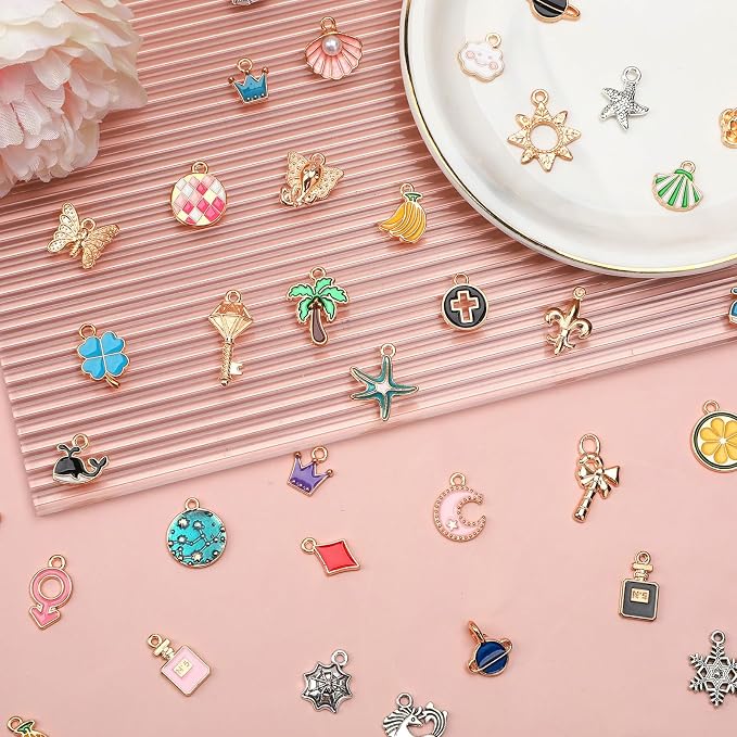 SANNIX 90Pcs Bangle Charms for Jewelry Making - Image 4