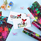 Tintnut Multicolor Splash Heat Transfer Vinyl, stretch washable, works - Image 4