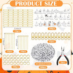 558 Pcs Halloween Ghost Charms Keychain Making Kit DIY Ghost Glow in The Dark - Image 2