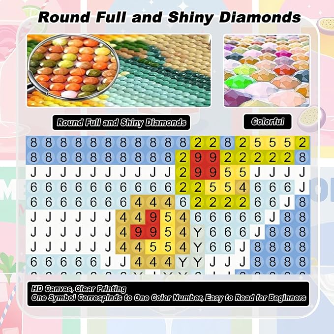 EIBEILI Diamond Art Kits for Adults-6P Wine Cocktail Diamond Painting Kits | - Image 8