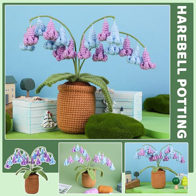 kgxulr Crochet Kit, Crochet Flowers Kit | Crochet Kit - Image 5