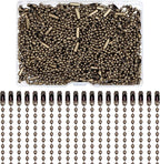 Lemonkey 100Pcs Ball Beads Chain Bulk, Bronze Keychain Rings Metal Chain by Lemonkey