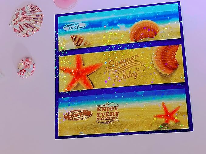 Bleidruck 25 Sheets Stars Clear Holographic Laminate Sheet Adhesive Paper | - Image 3