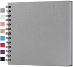 potricher 7 x 7 Inch DIY Scrapbook Album 40 Pages Hardcover Kraft Paper Scrap by potricher