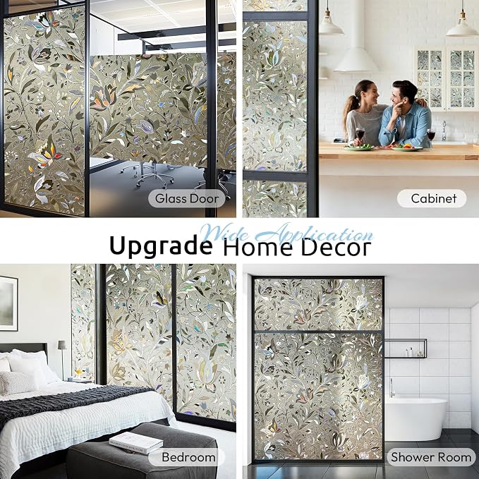 rabbitgoo Window Privacy Film, Stained Glass Cling, Sun Blocking Heat Control - Image 8