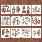 INFUNLY 12PCS Leaf Wall Stencils Reusable Plant Pattern Stencils Painting by INFUNLY