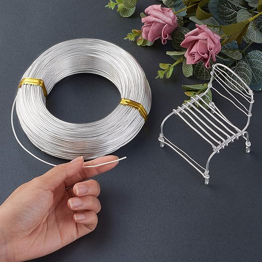 Fashewelry 328 Feet 15 Gauge Aluminum Wire Silver Bendable Metal Craft Wire - Image 3