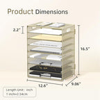 DALTACK 9-Tier Paper Organizer for Desk, Mesh Letter Tray Desk Organizer - Image 4
