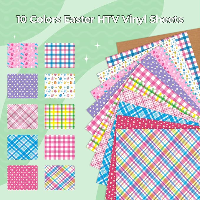 HTVRONT Plaid HTV Heat Transfer Vinyl - Image 3