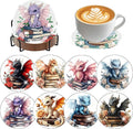 8 PCS Diamond Art Coasters Kits Dragon Book Diamond Painting Coaster | Diamond by Benjenes