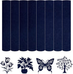 HTVSTD Blue Flock HTV Heat Transfer Vinyl 8pcs 12×10in Iron on Vinyl | Colorful by CraftingEveryday