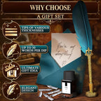 Vintage Feather Quill Pen and Ink Set - Image 4