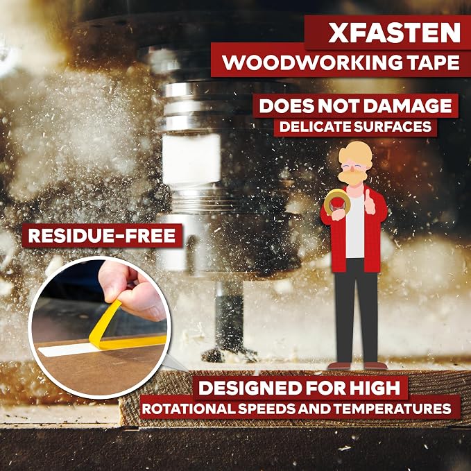 XFasten Bulk Double Sided Woodworking Tape 1-inch 1, 296-Feet Total - Image 2