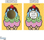 My Scratch Offs 20 Pack Ice Cream Cone Note Cards & Stickers Make Your Own DIY - Image 4