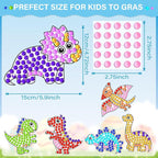 Qyeahkj 6 Pcs Dinosaur Arts Crafts DIY Dino Gem Diamond Suncatcher Crafts - Image 4