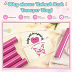 Tintnut Hot Pink Heat Transfer Vinyl, 6 Sheets 12×10in Iron on Vinyl | Bright - Image 3