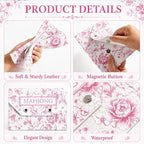 Wiooffen Leather Mahjong Card Clutch Holder Pouch Chinoiserie Mahjong Card - Image 3