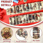 Hosuly 40 Pcs Vintage Christmas Fabric Jelly Santa Claus Snowman Nutcracker - Image 4