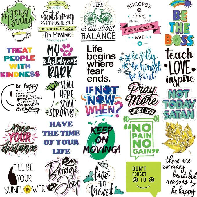 300PCS Positive Motivational Words Stickers - Image 3