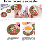 Clendo 8 PCS Coffee Frog Diamond Art Coaster Kits - Image 3