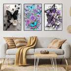 3 Pack Framed Paint by Numbers Butterfly - Image 5