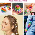 Transparent Pony Beads 1000+pcs Mix Color Plastic Bead, Crystal Beads Bulk - Image 5