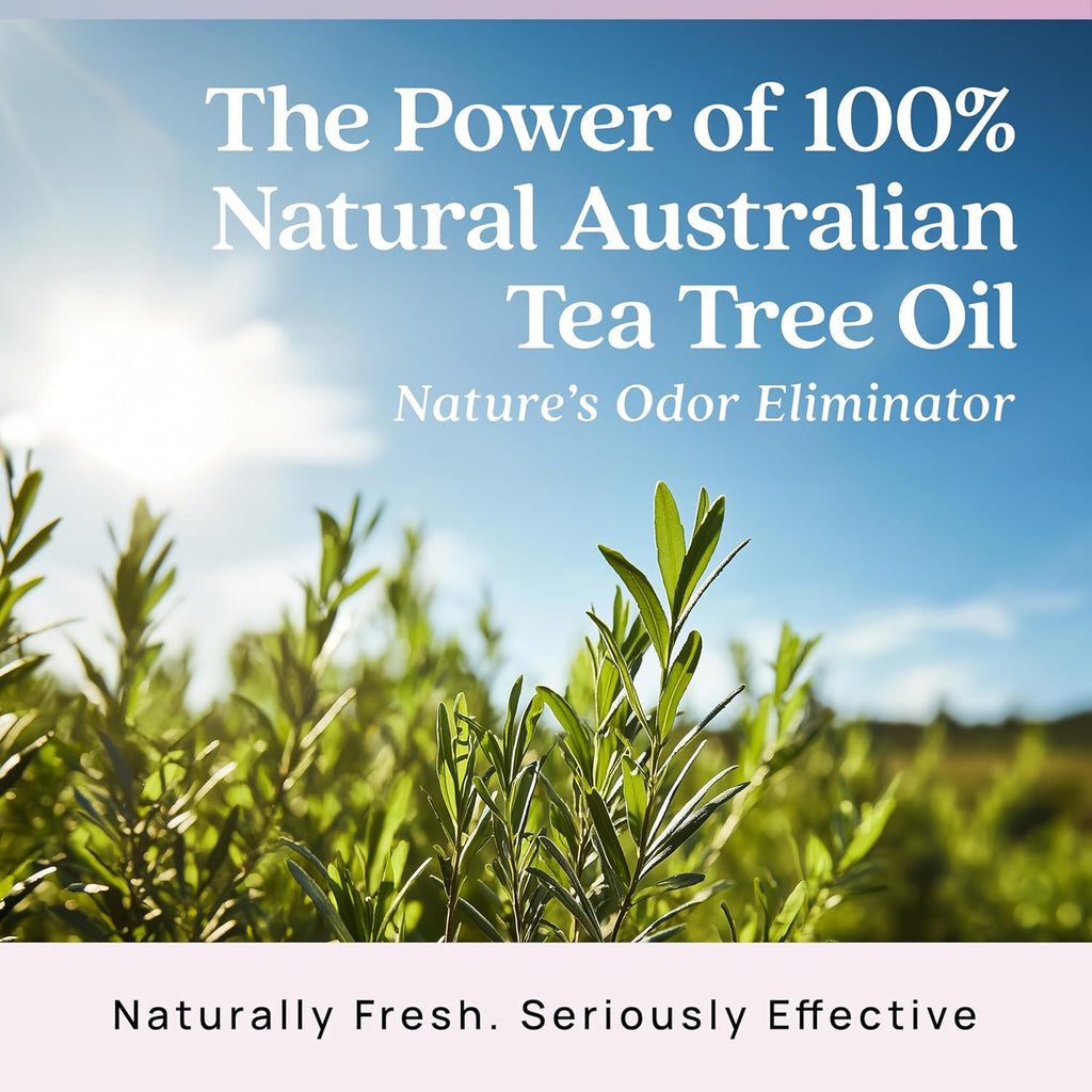 Azuna Air Freshener & Odor Eliminator for Strong Odor | 2 Room Kit Includes (2) 8 oz. Empty Luxe Glass Jars & 12 oz | Refill with Tea Tree Essential Oil Gel | Aromatherapy | Last 60-90 Days