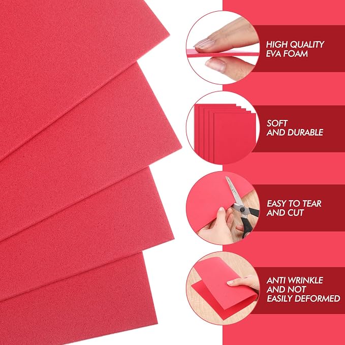 Innconee 30 Pcs 3D 3mm Embroidery Foam EVA Puffy Foam Sheets - Image 3