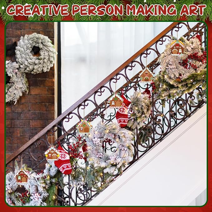 COCHIE Wooden Christmas Ornaments to Paint - Image 6