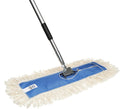 Nine Forty 18" Premium Cotton Dust Mop Kit - Heavy Duty Mop Head with Handle for Industrial, Commercial, and Residential Cleaning - Dry Floor Duster for Hardwood Surfaces - White