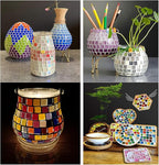 100 Pieces Mosaic Tiles Squares Bulk Pink Crystal Mosaic Stained Glass - Image 9
