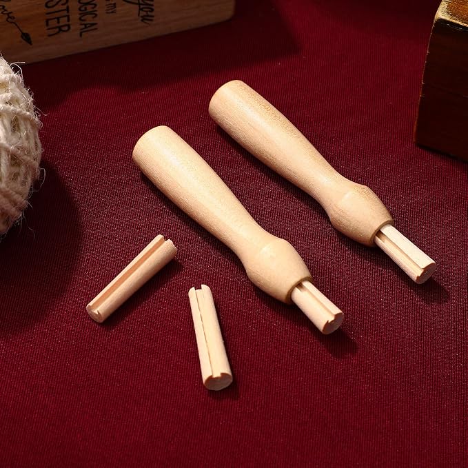 10Pcs Wooden Felting Needle Handles: Comfortable Grip Punch Needle Holder - Image 5