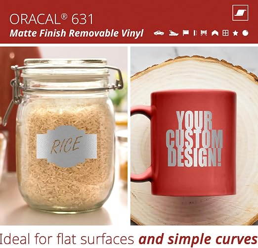 ORACAL 631 Matte Silver Grey Metallic Vinyl Durable Roll Easy to Weed Permanent - Image 2