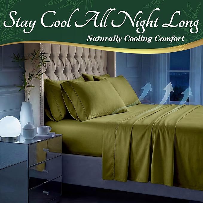 DECOLURE 100% Viscose Derived from Bamboo Sheets California King Size - Image 3