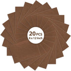 20PCS Brown Felt Fabric Sheets by Loyisal