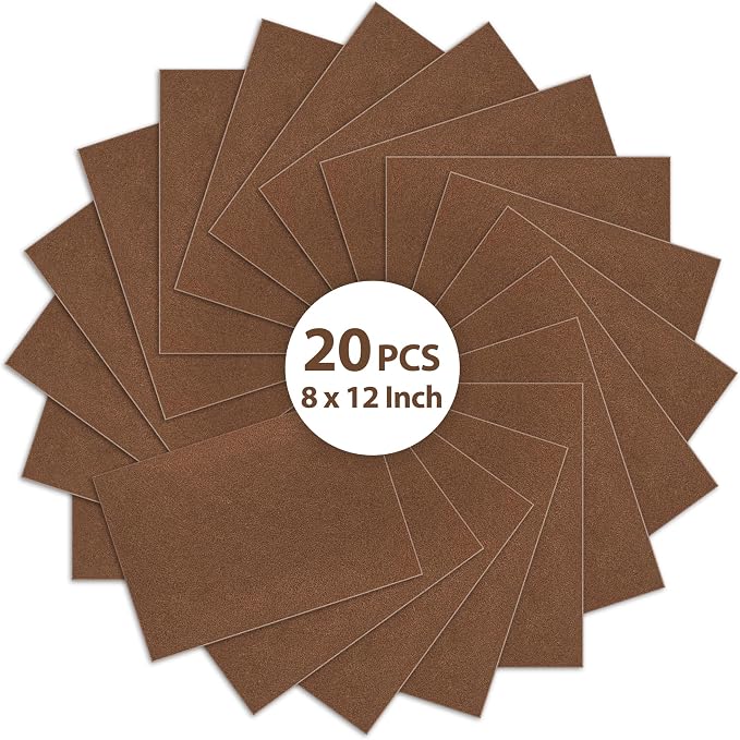20PCS Brown Felt Fabric Sheets by Loyisal
