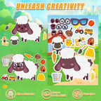 48 Sheets Create Funny Farm Animals Stickers, Make a Face Stickers - Image 4